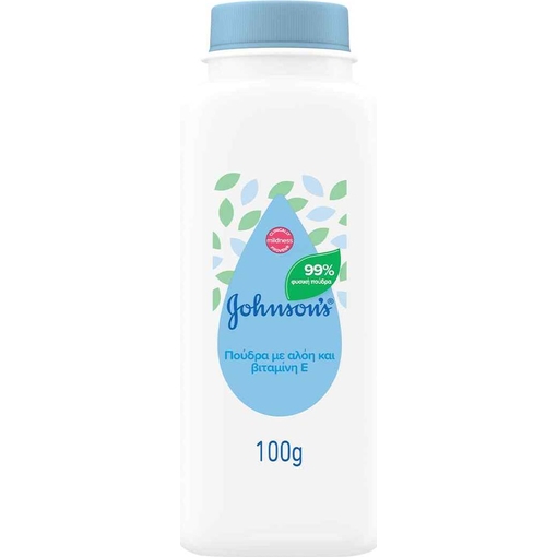Product Johnson's Baby Powder Aloe Vera & Vitamin E Πούδρα Σώματος 100ml base image