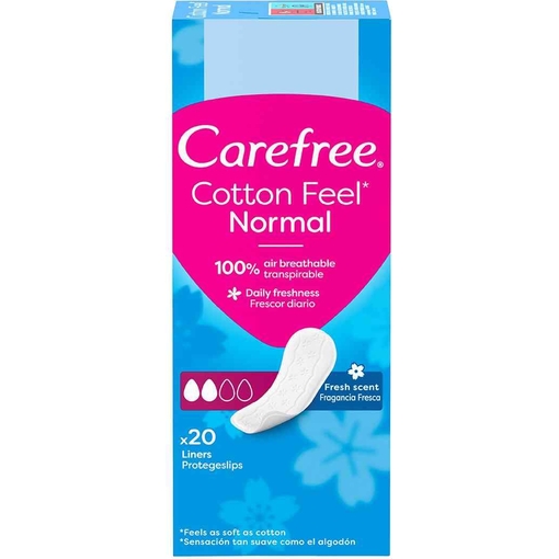 Product Carefree Cotton Feel Normal Fresh Σερβιετάκια Ημερήσια 20τμχ base image