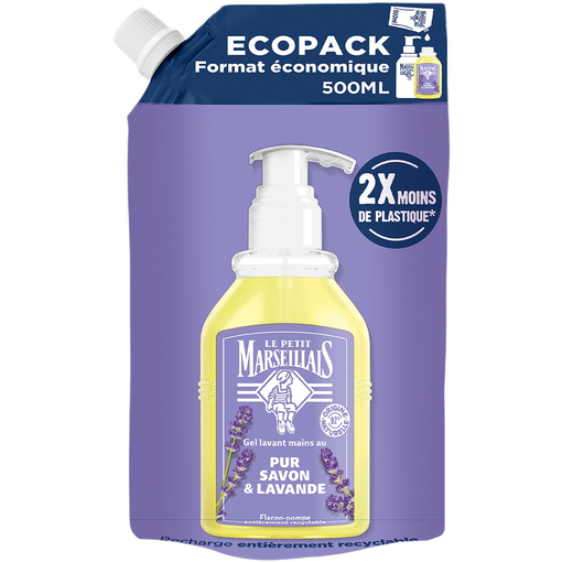 Product Le Petit Marseillais Lait & Lavande Hand Wash Liquid Κρεμοσάπουνο με Γάλα & Λεβάντα 500ml base image