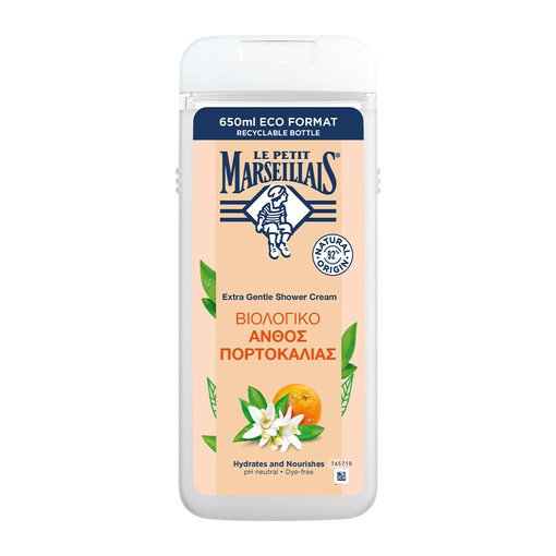 Product Le Petit Marseillais Moisturizing Creamy Shower Gel with Organic Orange Blossom 650ml base image