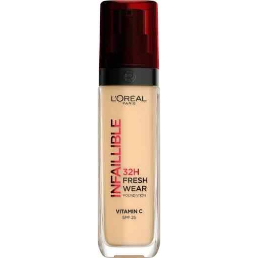 Product L'Oreal Paris Infaillible 32H Fresh Wear Foundation Spf25 Υγρό Make Up 30ml - 125 Natural Rose base image