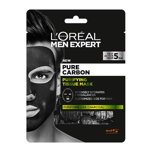 Product L'Oreal Men Expert Carbon Tissue Mask Μάσκα 30g base image