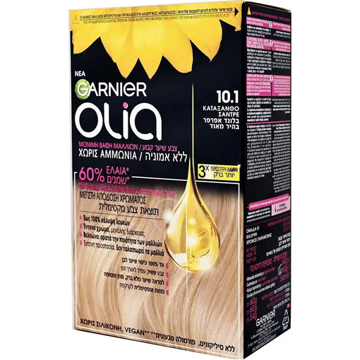 Product Garnier Olia Μόνιμη Βαφή Μαλλιών Χωρίς Αμμωνία 60ml - 10.1 Κατάξανθο Σαντρέ base image