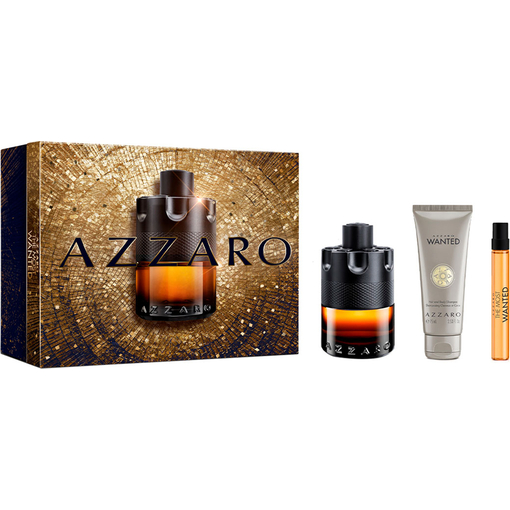 Product Azzaro The Most Wanted Parfum Σετ Περιποίησης: Parfum 100ml & Hair & Body Shower Gel 75ml & Travel Spray 10ml base image