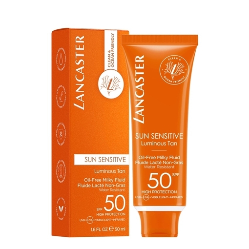 Product Lancaster Sun Sensitive Luminous Oil-Free Milky Fluid SPF50+ 50ml base image