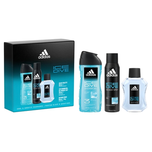 Product Adidas Ice Dive Ανδρικό Σετ Δώρου 3τμχ: Eau de Toilette 100ml + Deodorant Spray 150ml + Shower Gel 250ml base image