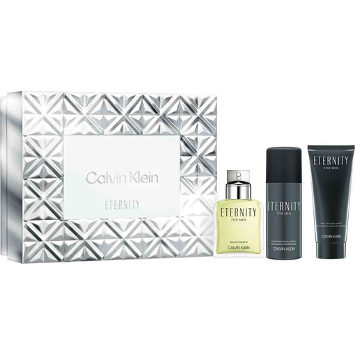 Product Calvin Klein Eternity for Men Fragrance Set: Eau de Toilette 100ml & Spray Deodorant 150ml & Shower Gel 100ml base image