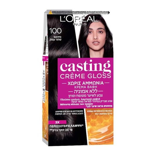 Product L'Oreal Paris Casting Creme Gloss 48ml - 100 Μαύρο base image