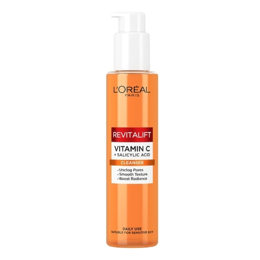 Product L'oreal Paris Revitalift Vitamin C & Salicylic Acid Τζελ Καθαρισμού Με Βιταμίνη C & Σαλικυλικό Οξύ, 150ml base image