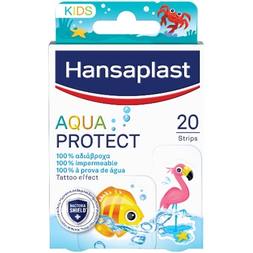 Product Hansaplast Aqua Protect Kids Αδιάβροχα Παιδικά Επιθέματα με Σχέδια Ζωάκια 20τεμ base image