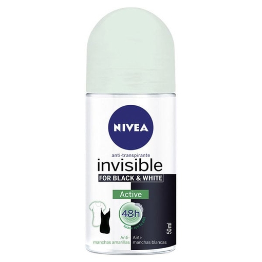 Product Nivea Invisible Black & White Active Roll-On 50ml base image