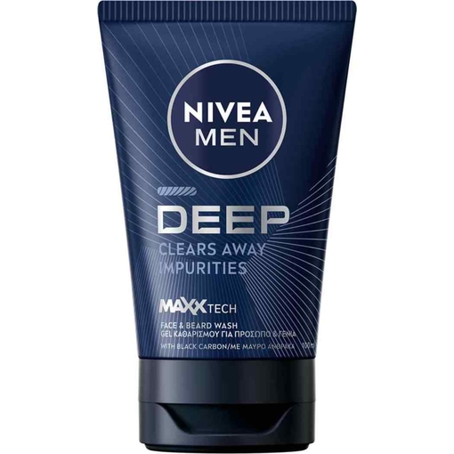 Product Nivea Men Deep Cleansing Face Wash Gel Καθαρισμού Προσώπου Με Ενεργό Άνθρακα 100ml base image