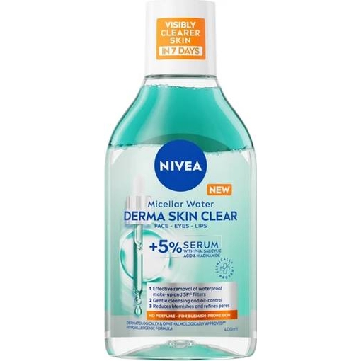 Product Nivea Derma Skin Clear Micellar Water Face Cleansing Water 400ml base image