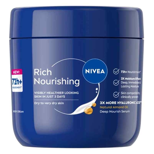 Product Nivea Rich Nourishing 72-Hour Body Cream for Very Dry Skin 400ml base image