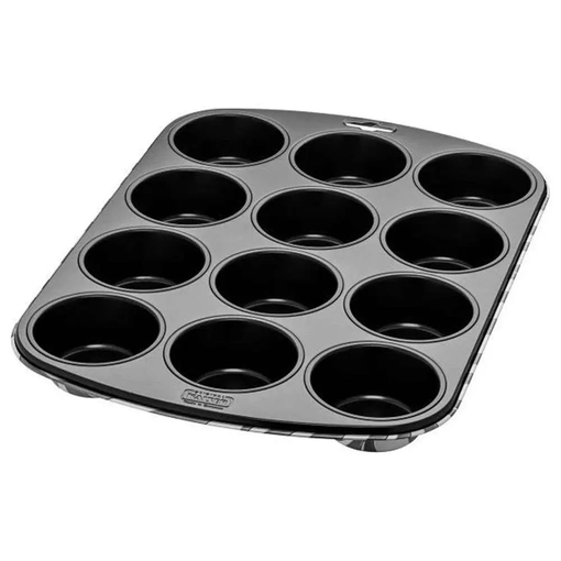 Product Kaiser Zebrafrica Non-Stick Muffins Mold 12 Places 38x27x3cm Black-White base image