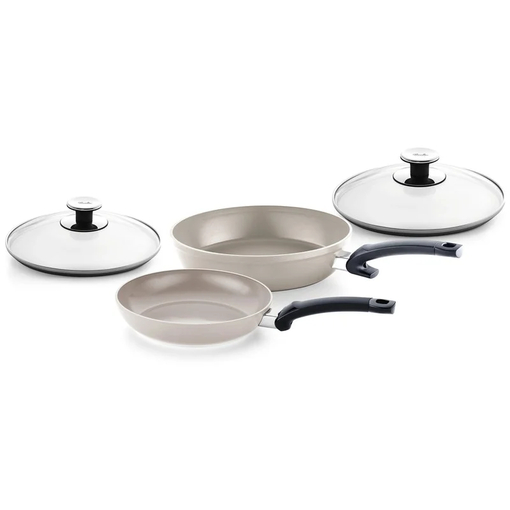 Product Fissler Τηγάνια Ceratal® Comfort 28cm & Classic 24cm Αντικολλητικά με Γυάλινα Καπάκια Σετ 4τμχ base image