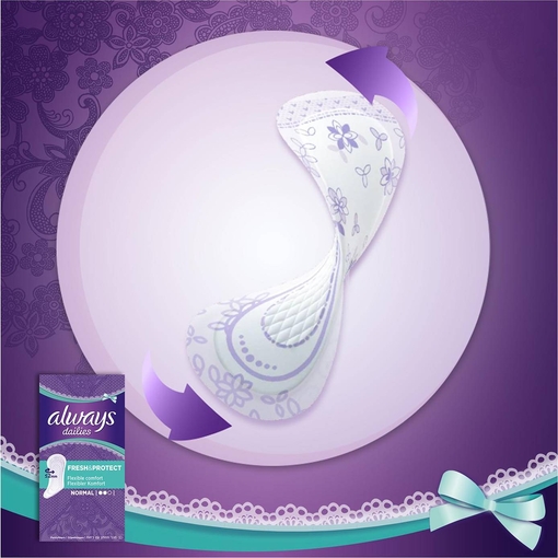 Product Always Dailies Fresh & Protect Normal Pads - 60pcs base image