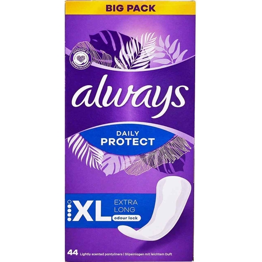 Product Always Σερβιετάκια Daily Protect Extra Long - 44τμχ base image