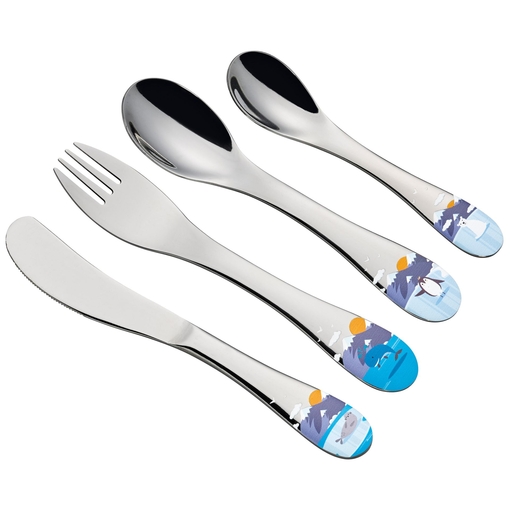 Product Cilio 4 Piece Stainless Steel Cutlery with Colorful Printed Pattern Forest Seaworld - Seaworld - Bottom base image