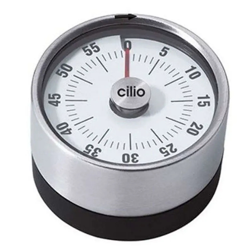 Product Cilio Kitchen Timer Stainless Steel Pure 294668 F6cm Inox base image