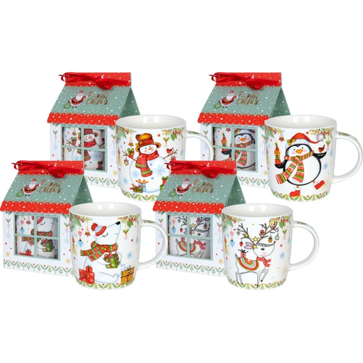 Product Konitz Mug 425ml Christmas Porcelain Mug with Packaging Spittoon -4 Designs base image