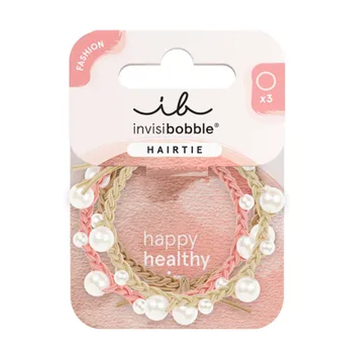Product Invisibobble Hairtie Princess Pearl Hair Tie Ελαστικό Λαστιχάκι Με Διακοσμητικό 3τμχ base image