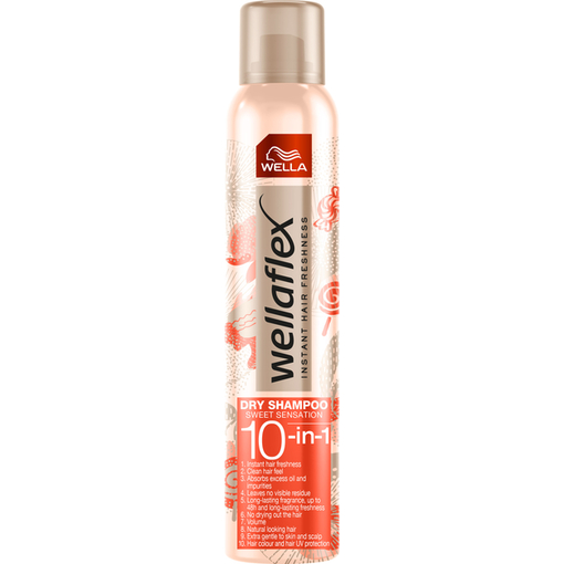 Product Wella Wellaflex Dry Shampoo Sweet Sensation Ξηρό Σαμπουάν για Όγκο & Φρεσκάδα 180ml base image