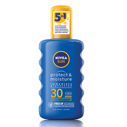 Product Nivea Sun Protect & Moisture Αντηλιακό Σπρέυ SPF30+ 200ml base image