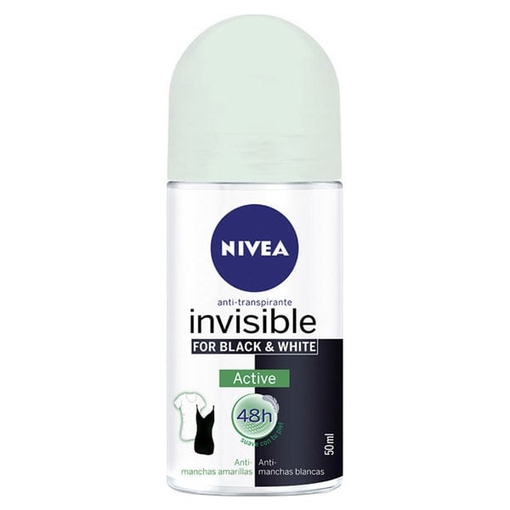 Product Nivea Invisible Black & White Active Roll-on 50ml base image