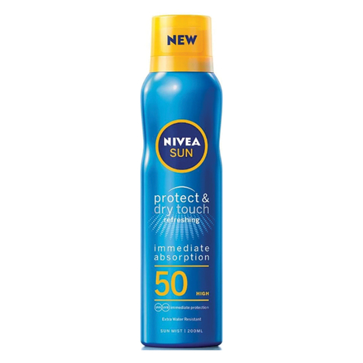 Product Nivea Sun Protect & Dry Touch Spray SPF50 Αντηλιακή Λοσιόν Σώματος 200ml base image