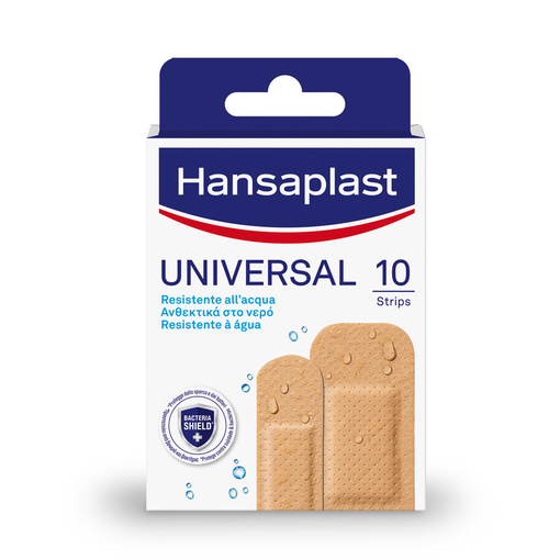 Product Hansaplast Universal Bacteria Shield Αδιάβροχα Αυτοκόλλητα Επιθέματα 10τμχ base image