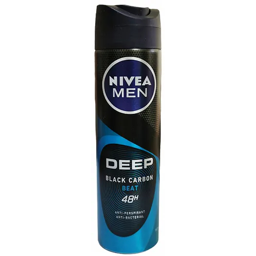 Product Nivea Men Deo Spray Deep Black Carbon Beat 150ml base image