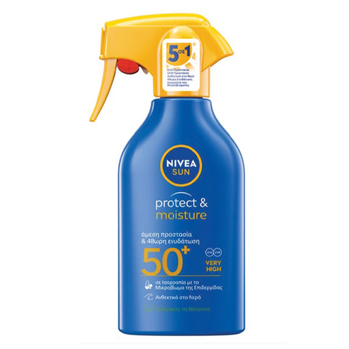 Product Nivea Sun Protect & Moisture Spray SPF50 Αντιηλιακό Σπρέι για Πρόσωπο & Σώμα 270ml base image