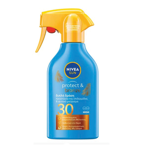 Product Nivea Sun Protect & Bronze Spray SPF30 Αντηλιακή Λοσιόν Σώματος 270ml base image