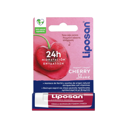 Product Liposan Cherry Shine Blister Lip Balm With Color base image