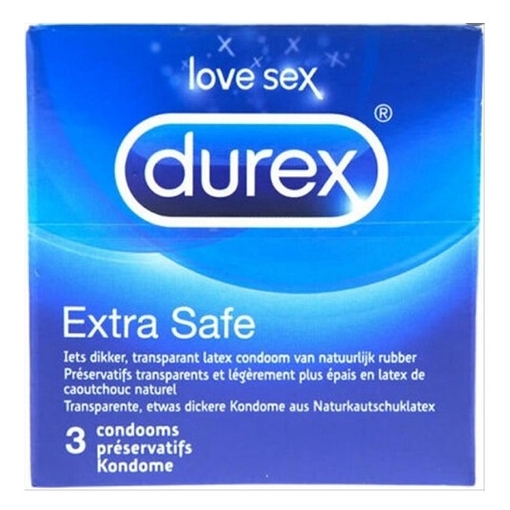 Product Durex Extra Safe Condoms 3-pack base image