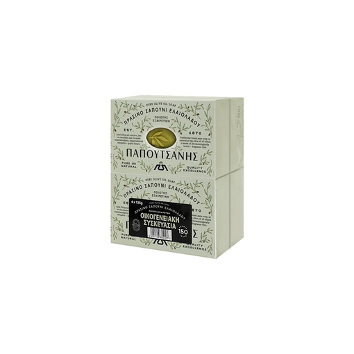 Product Papoutsanis Olive Oil Soap 4x125g - Οικογ. Συσκ. base image