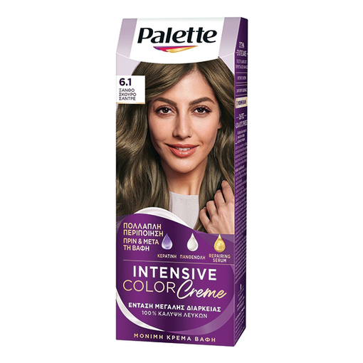 Product Schwarzkopf Palette Intensive Color Creme Semi-Set 50ml | Απόχρωση 6.1 Ξανθό Σκούρο Σαντρέ base image