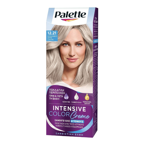 Product Schwarzkopf Palette Βαφή Μαλλιών Intensive Color Crème 110ml - No 12.21 Κατάξανθο Φυμέ Σαντρέ base image