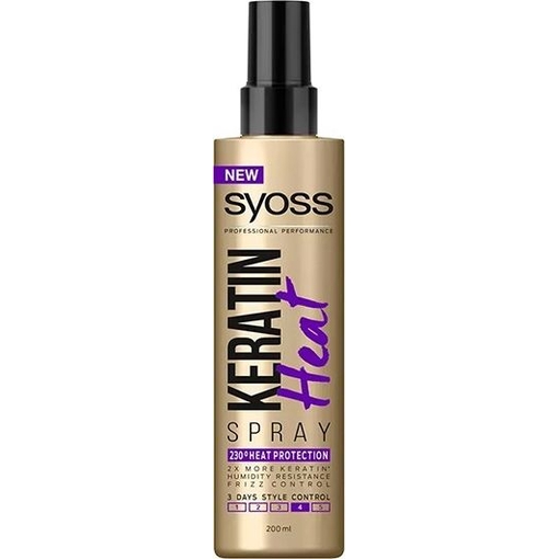 Product Syoss Keratin Heat Protection Frizz Control Spray Θερμοπροστατευτικό Σπρέι 200ml base image
