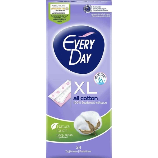 Product Every Day All Cotton Extra Long Σερβιετάκια Ημερήσια 24τμχ base image