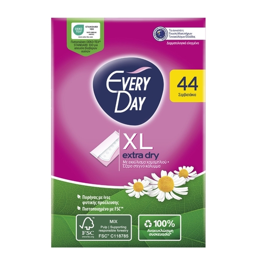 Product Every Day Extra Dry Long Sanitary Pads Economy Pack 44 pcs base image