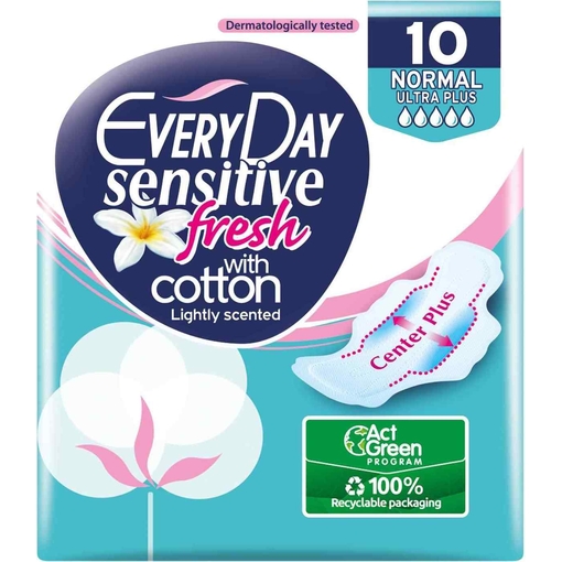 Product Every Day Fresh Plus Normal Sensitive Σερβιέτες με Φτερά 10τμχ base image