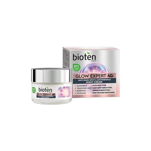 Product Bioten Glow Expert 4D Κρέμα Νυκτός Κατά Των Πανάδων & Των Ρυτίδων 50ml base image