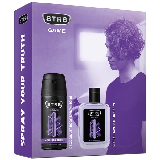 Product STR8 Ανδρικό Αρωματικό Σετ Δώρου Game After Shave Lotion 100ml &  Deodorant 150ml base image