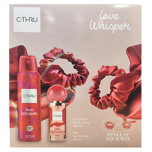 Product C-THRU Women's Fragrance Gift Set Eau de Toilette Love Whisper 30ml & Deodorant 150ml & Gift base image