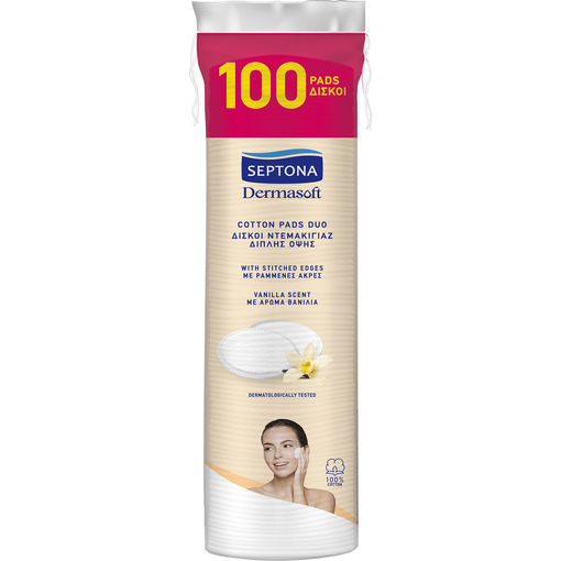 Product Septona Dermasoft Στρογγυλοί Δίσκοι Ντεμακιγιάζ με Άρωμα Βανίλια base image