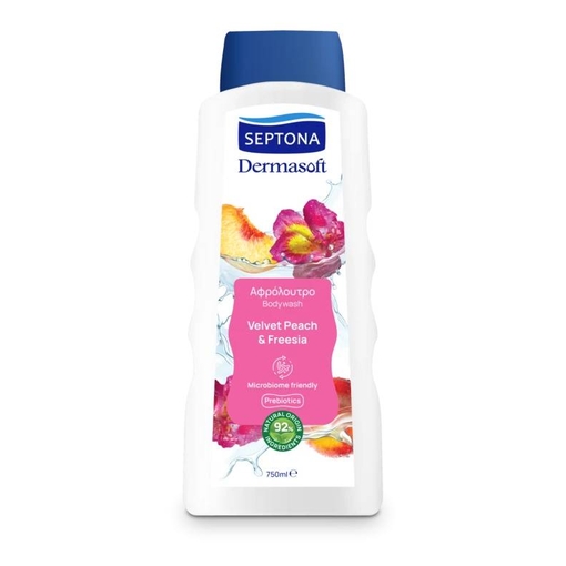 Product Septona Dermasoft Bodywash Velvet Peach & Freesia 750ml base image