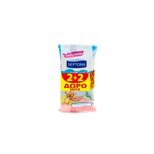 Product Septona Children's Liquid Antibacterial Wipes Antibacterial 12pcs - Offer 2+2 base image