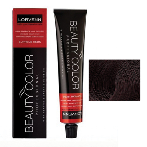 Product Lorvenn Beauty Color Supreme Reds 70ml | Απόχρωση 4.20 Καστανό Ιριζέ Έντονο base image